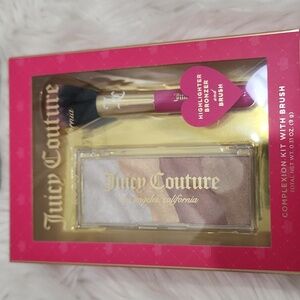 🔹Juicy Couture Complexion Kit With Brush Set Highlighter Bronze Blush And Brush